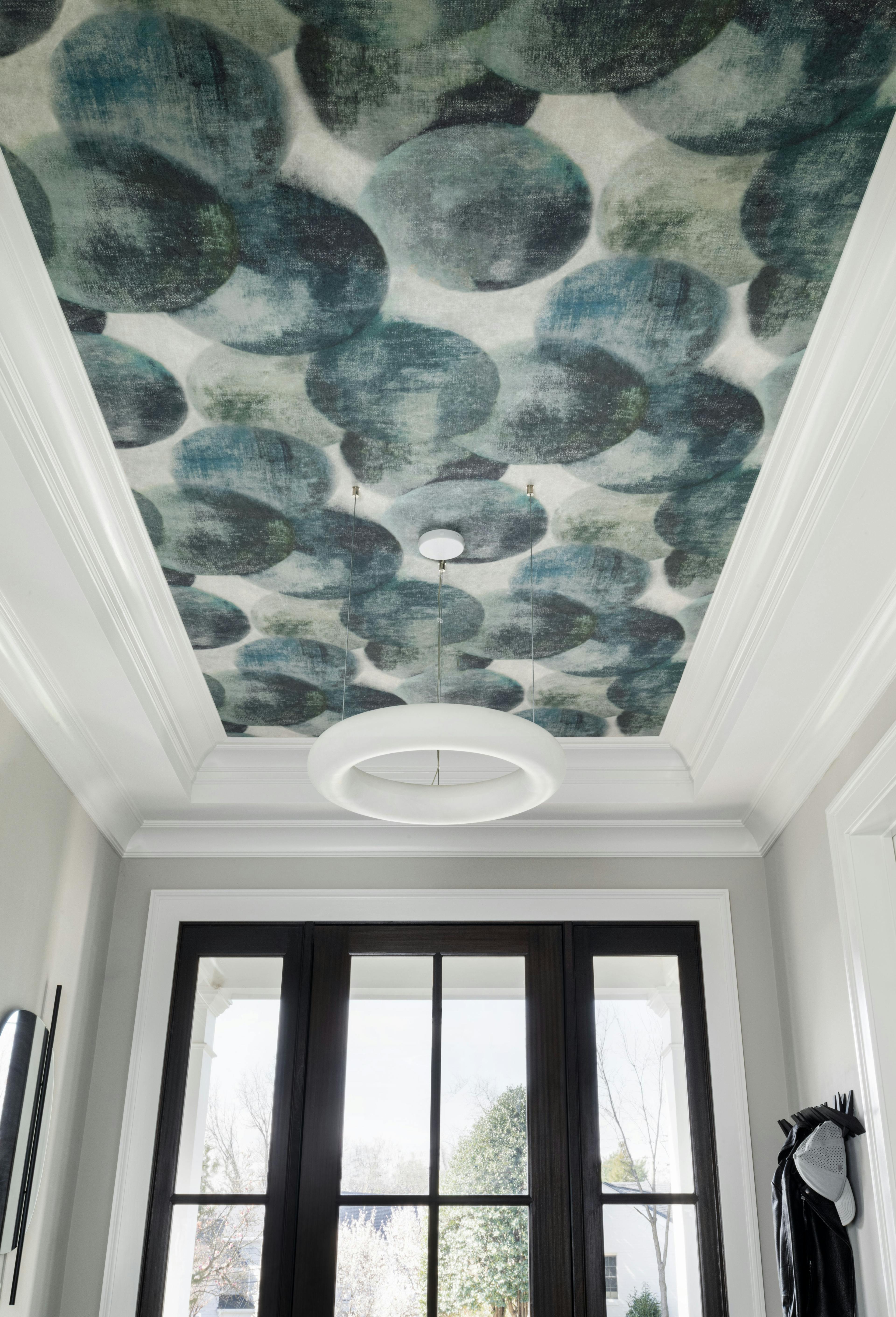 entry wallpaper ceiling